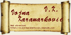 Vojna Karamarković vizit kartica